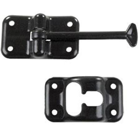 Jr Products JR PRODUCTS 10324 Exterior Hardware RV 3.5 in. T-Style Door Holder- Black J45-10324